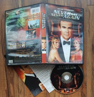 /1120\ Never Say Never Again Mgm Dvd Rare & Oop W/ Booklet (007 Bond,  Connery)
