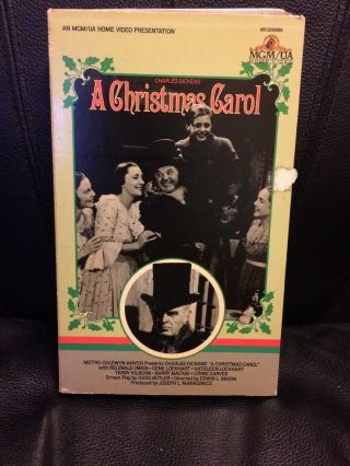 A Christmas Carol Charles Dickens Mgm Big Box Vhs Rare