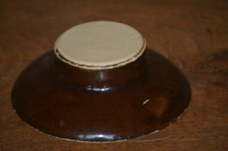 Vintage Stoneware Crock Lid Albany Slip 3 3/4 