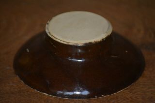 Vintage Stoneware Crock Lid Albany Slip 3 3/4 