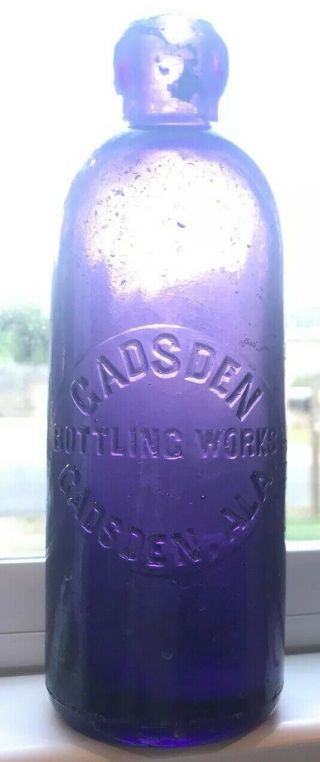 Very Rare Gadsden Alabama Ala Bottling Hutch Hutchinson Bottle