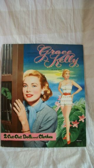 1955 Whitman Vintage And Grace Kelly Paper Doll Book Uncut