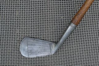 Antique Vintage Hickory Wood Shaft Spalding Thistle Irons Mashie Iron 3