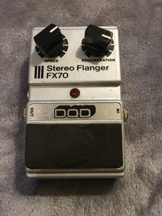 Dod Digitech Fx70 V1 Stereo Analog Flanger Rare Vintage Guitar Effect Pedal