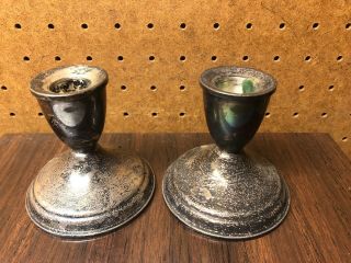 Duchin Creations Sterling Silver Weighted Candle Holder Set Of 2