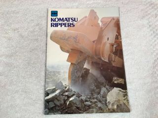 Rare 1960s Komatsu Tractor Rippers Dealer Sales Brochure 12 Page