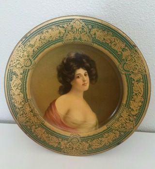 Antique 1905 " Woman " Vienna Portrait Art Plate Vintage Artist Signed
