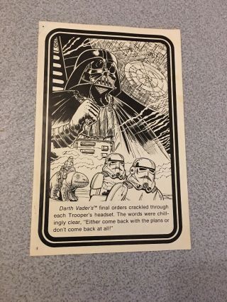 Star Wars Vintage 1979 Imperial Troop Transporter Insert Booklet Sheet Rare