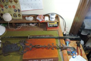 Antique Rustic Lightning Rod Arrow WeatherVane Cast Iron Directional Arrow 2