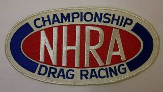 Vintage Nhra Championship Drag Racing Patch Large Rare Hot Rod Jacket Patch
