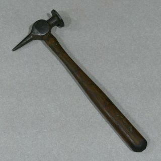 Antique Hammer Pick & Round Metal Body Etc.  Wood Handle 11 1/2 "