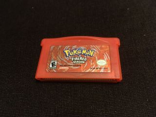 Pokemon Fire Red Version Gameboy Advance Gba Sp Authentic - Rare