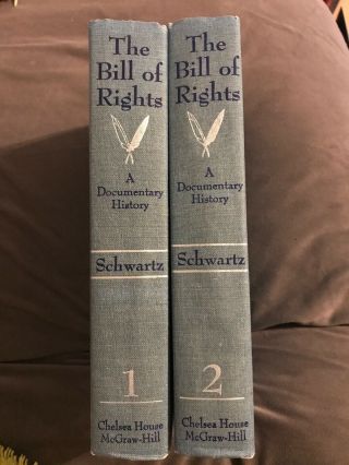 The Bill Of Rights: A Documentary History 2 Volumes By Bernard Schwartz Htf Rare
