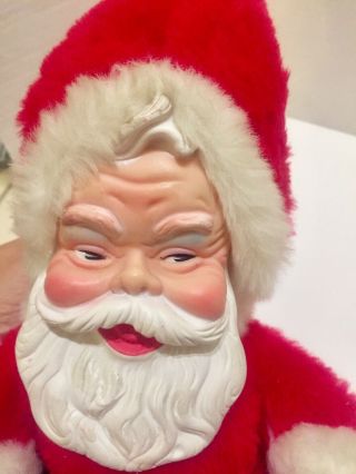 1950 ' s Rushton Rubber Face Plush Body Christmas Santa Claus Doll RARE 3