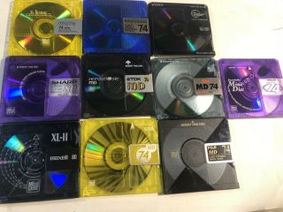 10 Various Rare High End 74 & 80 Minute Minidiscs 10 Different Discs