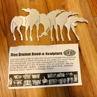 Don Drumm Rare Aluminum Bend - A - Sculpture - Horses Out Of Stock