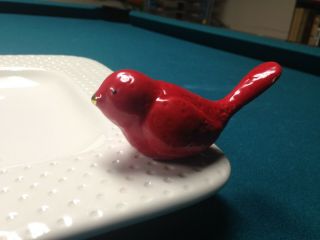 Retired Nora Fleming Red Bird Mini With Nf Initials Rare Htf