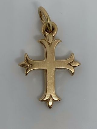 Rare James Avery 14k Gold Petite Cross Pendant Charm