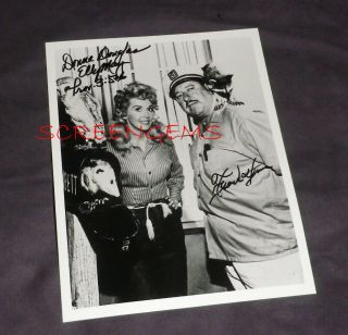 The Beverly Hillbillies Rare Signed Photo Frank Inn And Donna Douglas Candid Tv