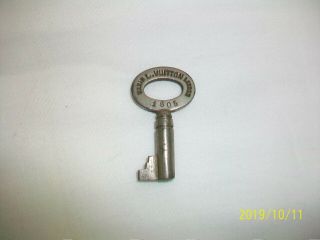 Antique Louis Vuitton Steamer Trunk Skeleton Key marked C,  Paris London 1 2