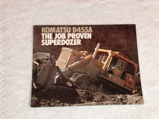 Rare Komatsu D455a Superdozer Dealer Sales Brochure 14 Page