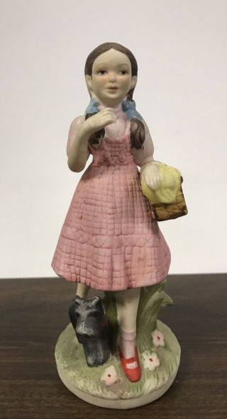 Vtg 1974 Seymour Mann Porcelain Figure Wizard Of Oz,  6.  25 " Dorthy & Toto