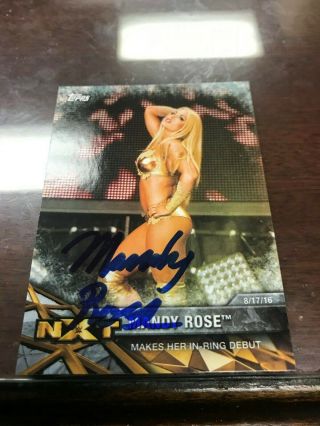 Mandy Rose Autographed Card Rare Signed Hof Wwe Aew Legend Icon Roh Hof Nxt Tna
