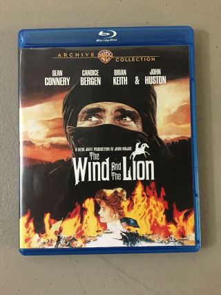 The Wind And The Lion Blu - Ray Sean Connery Like Rare