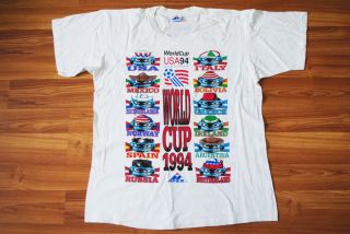 World Cup 1994 Usa Soccer Football Vintage Apex Jersey Shirt All Team Rare Xl