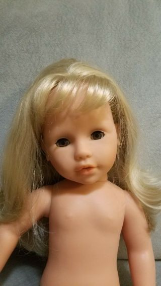 Rare 18 " Doll Max Zapf West Germany Blonde Hair & Brown Eyes