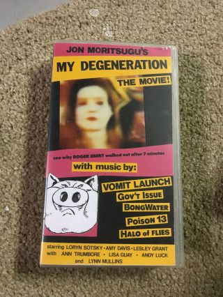 Jon Moritsugus My Degeneration The Movie Vhs Oop Rare Big Box Slip