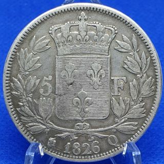 5 Francs 1826 Q Perpignan Very Rare Key Date France Silver Coin