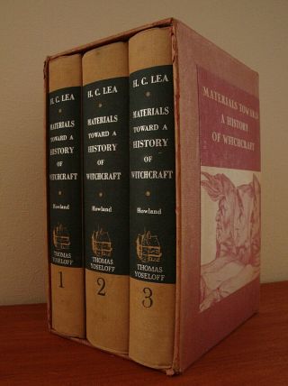 Rare History Of Witchcraft 3 Vol.  Set By Lea / Hardcover Occult Demonology