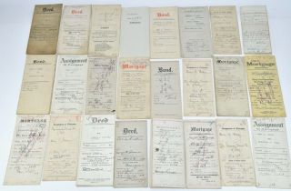 Antique Documents Deeds Mortgages Bond 2nd Ward Troy Rensselaer Ny 24 Count