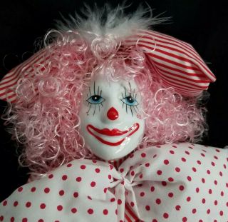 Rare Porcelain Victoria Impex Vintage Clown Never Displayed With Tag