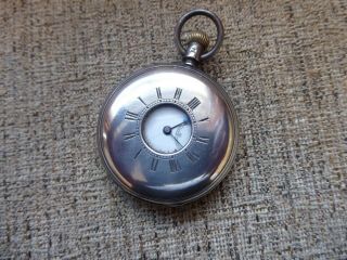 Antique Gents Silver Half Hunter Pocket Watch Dates C1876