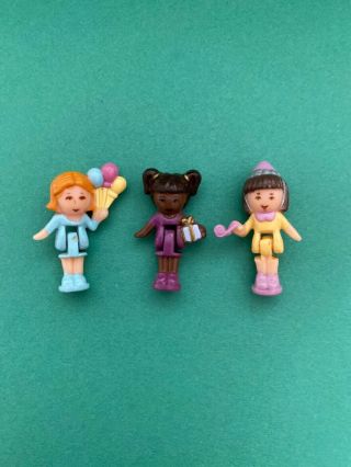 Vintage Polly Pocket 3 Dolls Bay Window House Bluebird Toys Tasmin,  Emily,  Jessica