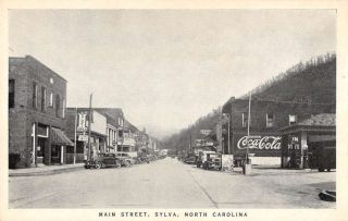 Sylva North Carolina Coca Cola Sign Main St Business Area Antique Pc Zc549191