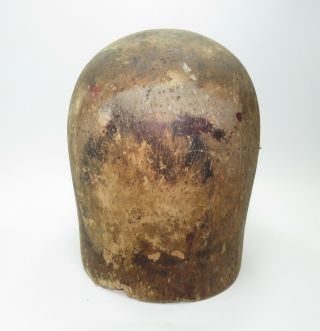 Vintage Balsa Wood Wooden Millinery Hat Block Head Mold 2