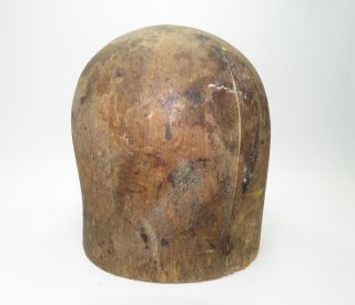 Vintage Balsa Wood Wooden Millinery Hat Block Head Mold 3