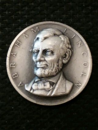 Medallic Art Co Commem Abraham Lincoln Silver Medal 25.  3g,  Rare