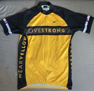 Nike Livestrong Rare Cycling Bike Jersey Made In Usa Htf Mens Large