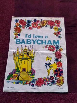 Rare Vintage Babycham Tea Towels Collectors Item