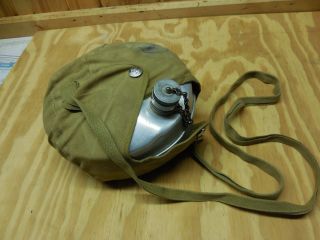 Antique Regal Boy Scouts Of America Canteen & Canvas Pouch,  Has Dent,  S.
