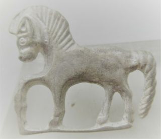 Circa 200 - 300ad Ancient Roman Silver Horse Shaped Fibula Brooch Missing Pin