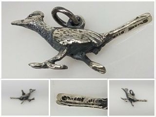 Vintage Retired James Avery Sterling Silver Roadrunner Bird 3d Charm 925 Rare