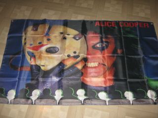 Alice Cooper Flag Banner Rare 5x3 Ft Ac Dc Iron Maiden Ozzy Motley Crue Metal Ro