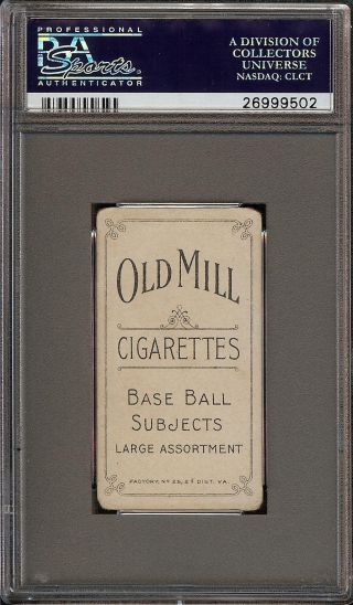Rare 1909 - 11 T206 Doc White Pitching Old Mill Back Chicago PSA 2 GD 2