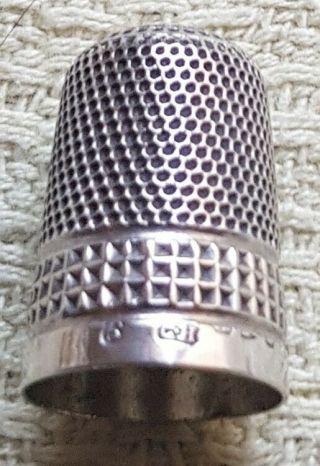 Antique Victorian Charles Horner Chester Hallmarked Silver Thimble