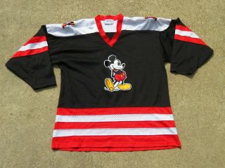 Vintage Mickey Mouse Disney Hockey Jersey Size M/l Men Pre Owned Rare Genus